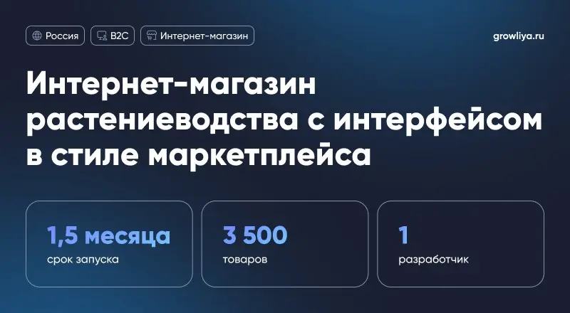 Кейс Cs Cart о сайте GrowLiya