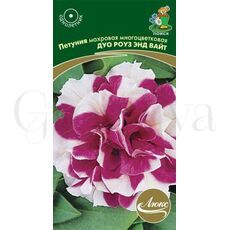 Петуния махровая многоцветковая Дуо Роуз 10 шт ПОИСК