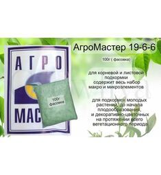 АгроМастер Комплексное удобрение 19-6-6 1 кг  (фасовка)