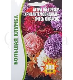 Астра Хризантемовидная смесь на срезку 150 шт РЕДКИЕ СЕМЕНА