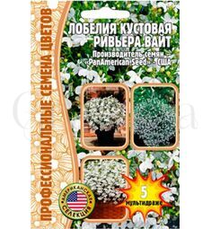 Лобелия Ривьера Вайт кустовая  F1 5 шт РЕДКИЕ СЕМЕНА