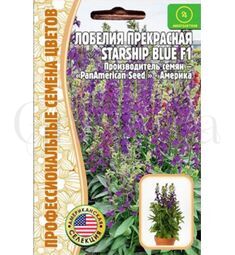Лобелия Старшип Блю прекрасная 3 шт РЕДКИЕ СЕМЕНА