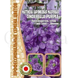 Маттиола Cinderella Purple карликовая махровая Синдерелла Парпл  5 шт РЕДКИЕ СЕМЕНА