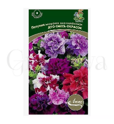 Петуния махровая многоцветковая Дуо Смесь окрасок 10 шт ПОИСК