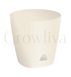 Горшок Амстердам D140 мм с подст. Сливочный 1,35 л