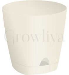 Горшок Амстердам D250 мм с подст. Сливочный 4 л