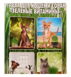 Трава для кошек и собак Зеленые витамины 25 г РЕДКИЕ СЕМЕНА