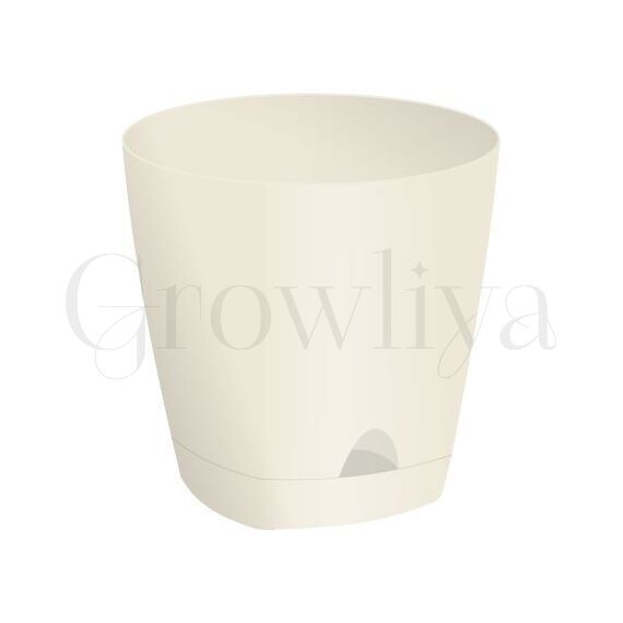 Горшок Амстердам D170 мм с подст. Сливочный 2,5 л