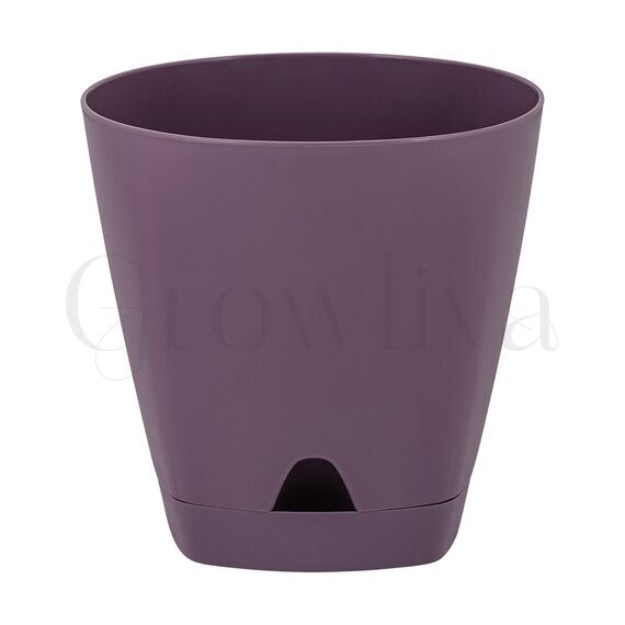 Горшок Амстердам D140 мм с подст. Морозная слива 1.35л