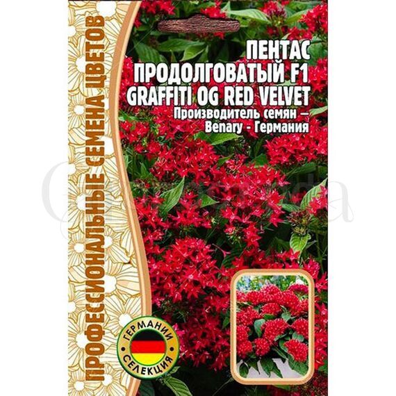 Пентас продолговатый F1 Graffiti OG Red Velvet  3 шт РЕДКИЕ СЕМЕНА