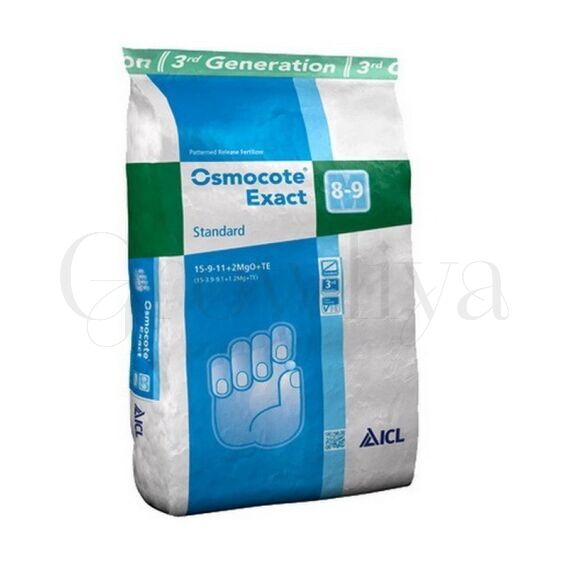 Osmocote Exact Standard Осмокот Экзакт Стандарт 15-9-11+TE (8-9 мес) 1 кг